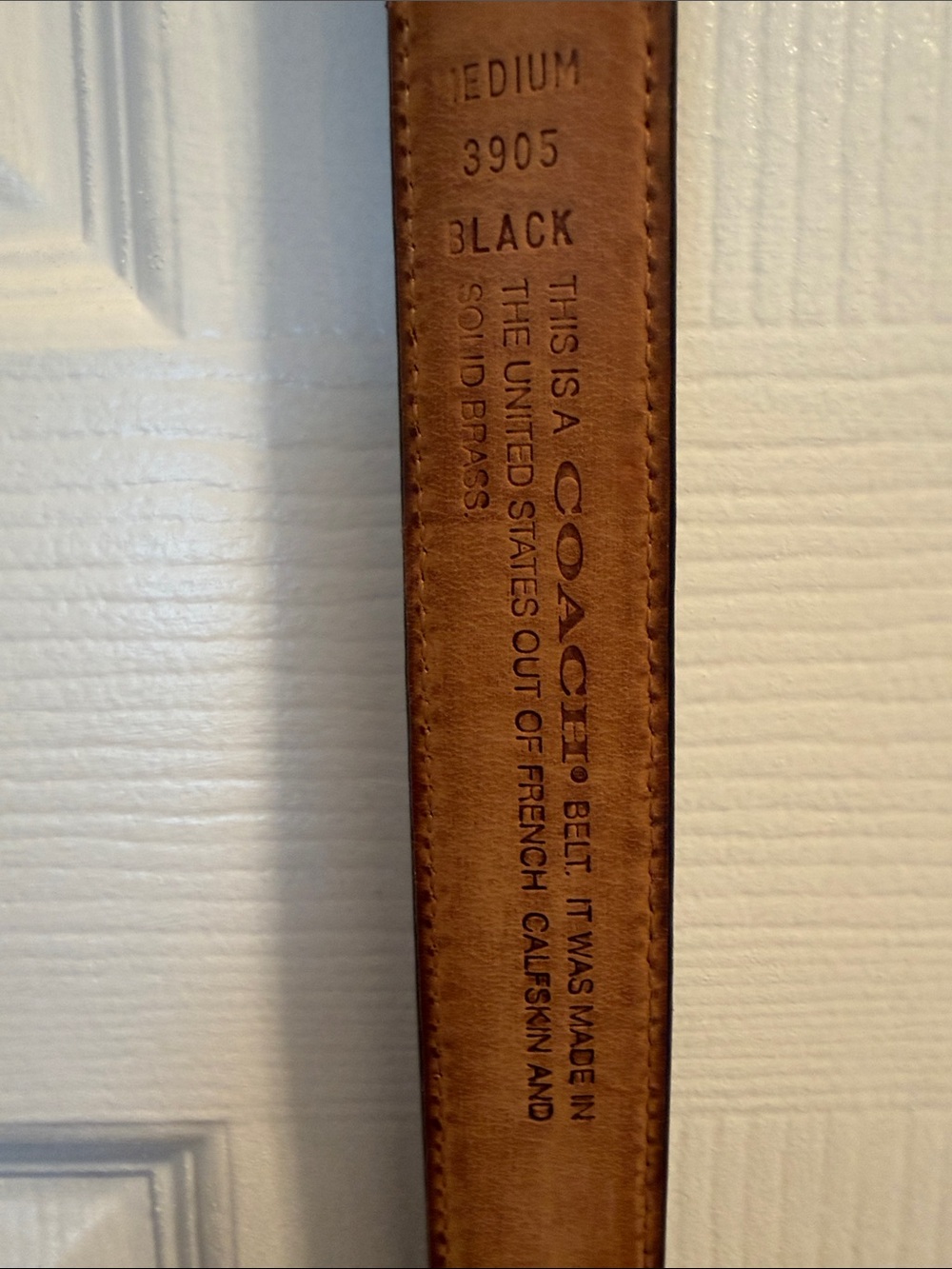 Coach Black Leather Belt -vintage - Picture 2 of 7